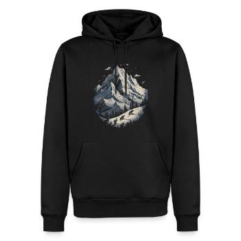 Forest, Nature, Landscape, Hats - Men’s Premium Organic Hoodie - black - Front - Nico (187cm)