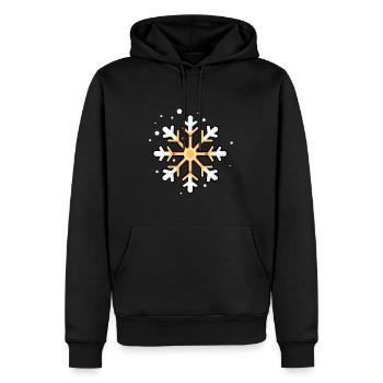 Schneeflocke Winter Symbol - Männer Premium Bio Hoodie - Schwarz - Vorne - Nico (187cm)
