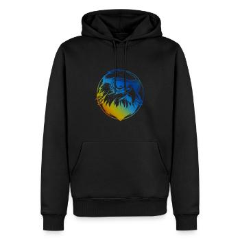 Ski Adler Snowboarder Bunt - Männer Premium Bio Hoodie - Schwarz - Vorne - Nico (187cm)