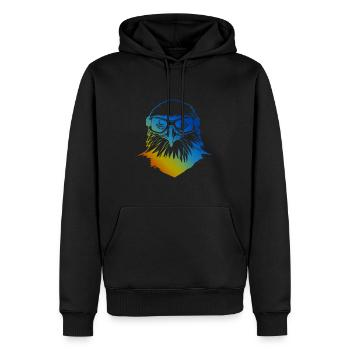 Adler Ski Brille Bunt - Männer Premium Bio Hoodie - Schwarz - Vorne - Nico (187cm)