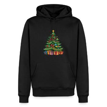 sapin Noël sapin - Sweat à capuche Premium bio Homme - noir - Devant - Nico (187cm)
