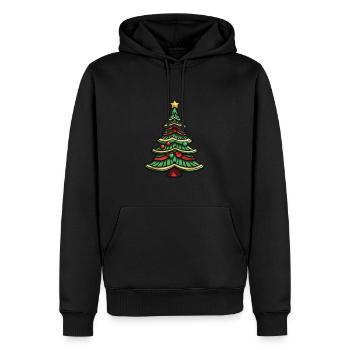 Arbre de Noël Noël - Sweat à capuche Premium bio Homme - noir - Devant - Nico (187cm)