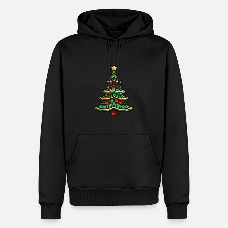 Arbre de Noël Noël - Sweat à capuche Premium bio Homme - noir