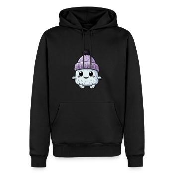 Eskimo Erkältung Winter Kreatur - Männer Premium Bio Hoodie - Schwarz - Vorne - Nico (187cm)