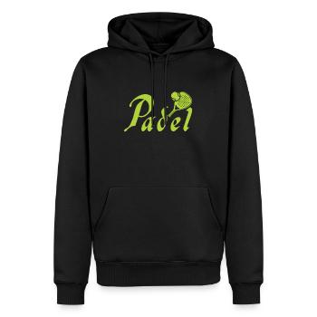 Padel Fun Padel Spieler Padelist - Männer Premium Bio Hoodie - Schwarz - Vorne - Nico (187cm)