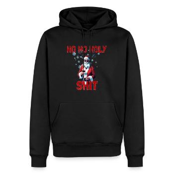 Joyeux Père Noël Cookie Holiday - Sweat à capuche Premium bio Homme - noir - Devant - Nico (187cm)