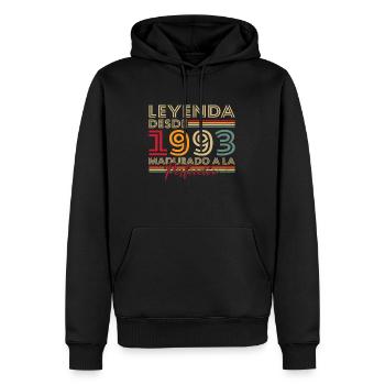 Legende seit 1993 Geburtstagsgeschenk - Männer Premium Bio Hoodie - Schwarz - Vorne - Nico (187cm)