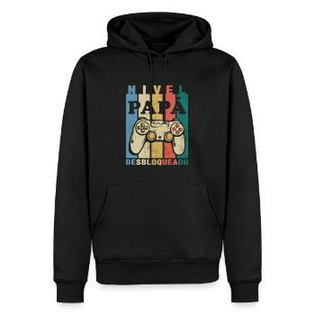 Papa Praktikant Lustig Zukunft Papa Ad Em - Männer Premium Bio Hoodie - Schwarz - Vorne - Nico (187cm)