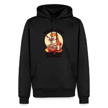 Lustige Pho Shiba Inu - Männer Premium Bio Hoodie - Schwarz - Vorne - Nico (187cm)