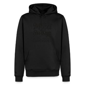 Lustige Stimmungsschwankungen des Parkinson-Bewusstseins - Männer Premium Bio Hoodie - Schwarz - Vorne - Nico (187cm)