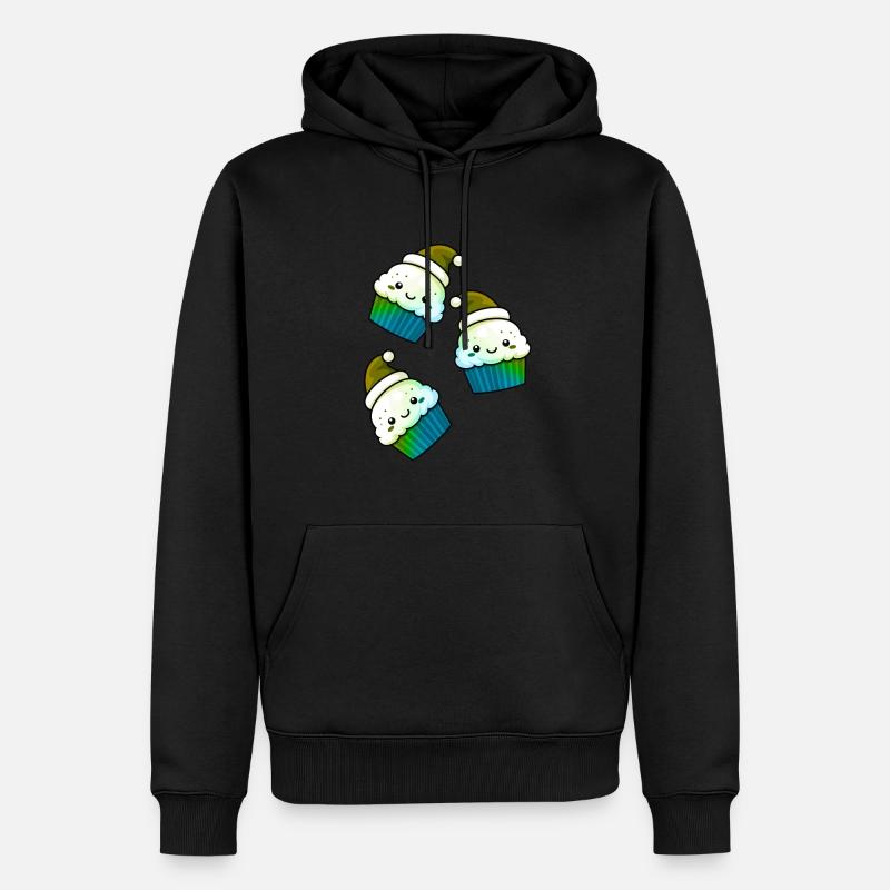 Cupcake Cake Cuisson Noël - Sweat à capuche Premium bio Homme - noir