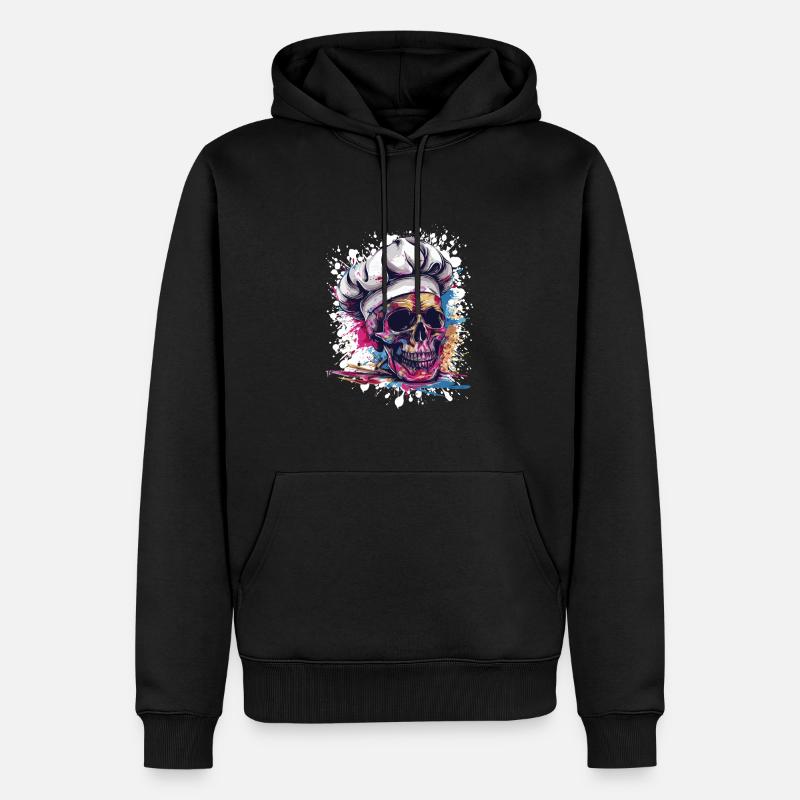 Chef Chef Crâne - Sweat à capuche Premium bio Homme - noir