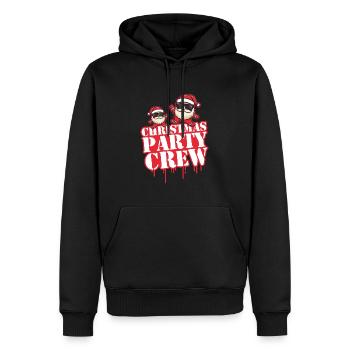 Fête de Noël Crew Noël - Sweat à capuche Premium bio Homme - noir - Devant - Nico (187cm)