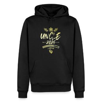 Onkel 2025 Loading Spruch - Männer Premium Bio Hoodie - Schwarz - Vorne - Nico (187cm)