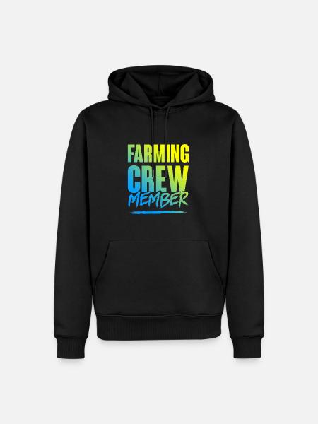Farming Crew - Männer Premium Bio Hoodie - Schwarz