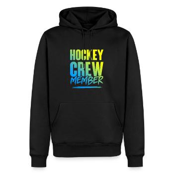 Équipe de hockey - Sweat à capuche Premium bio Homme - noir - Devant - Nico (187cm)