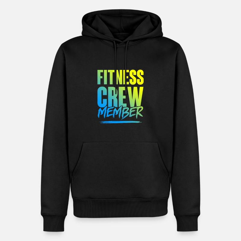 Équipe de conditionnement physique - Sweat à capuche Premium bio Homme - noir