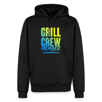Grill Crew - Männer Premium Bio Hoodie - Schwarz - Vorne - Nico (187cm)