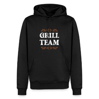 Grill Crew - Männer Premium Bio Hoodie - Schwarz - Vorne - Nico (187cm)