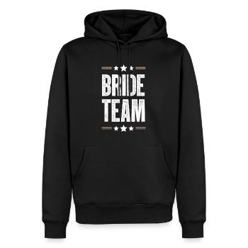 Bride Team - Männer Premium Bio Hoodie - Schwarz - Vorne - Nico (187cm)