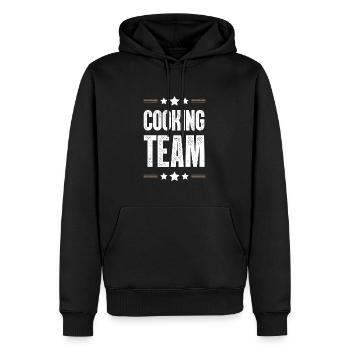 Cooking Team - Männer Premium Bio Hoodie - Schwarz - Vorne - Nico (187cm)