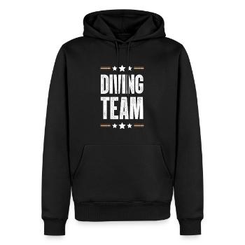 Équipe de plongée - Sweat à capuche Premium bio Homme - noir - Devant - Nico (187cm)