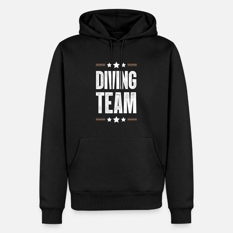Diving Team - Männer Premium Bio Hoodie - Schwarz