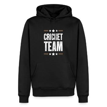 Cricket Team - Männer Premium Bio Hoodie - Schwarz - Vorne - Nico (187cm)