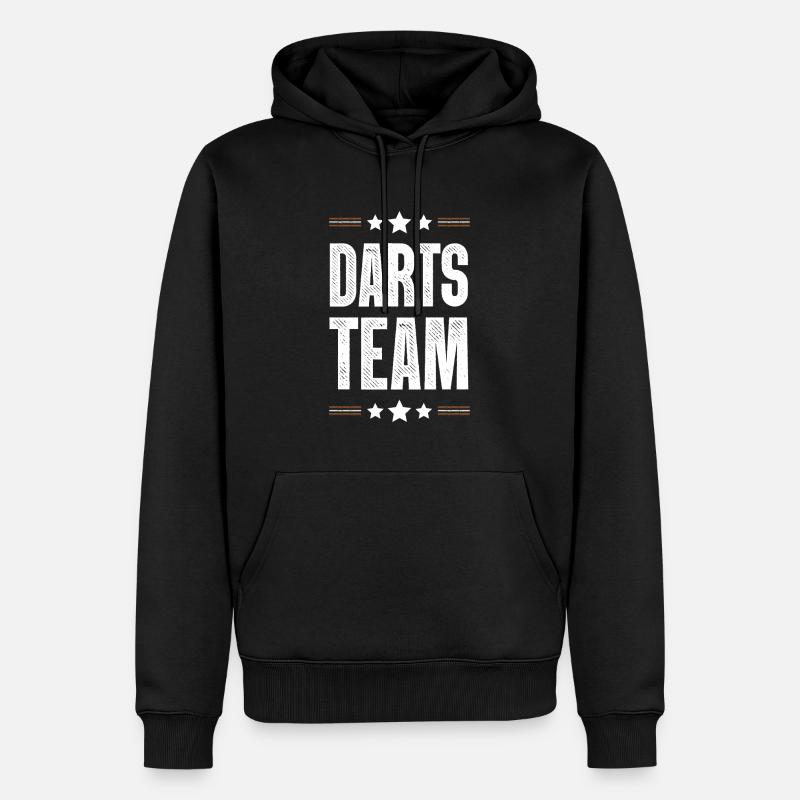 Équipe de fléchettes - Sweat à capuche Premium bio Homme - noir