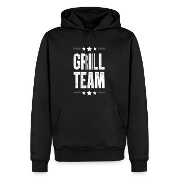 Grill Team - Männer Premium Bio Hoodie - Schwarz - Vorne - Nico (187cm)