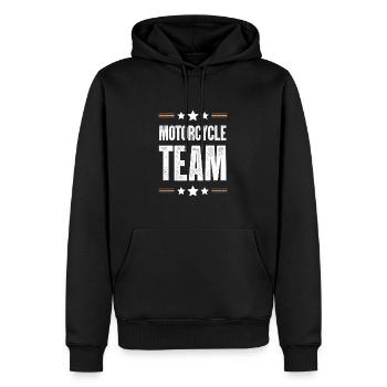 Équipe de motards - Sweat à capuche Premium bio Homme - noir - Devant - Nico (187cm)