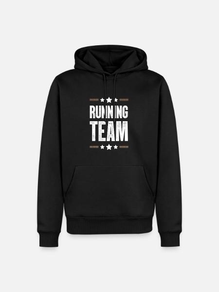 Running Team - Men’s Premium Organic Hoodie - black