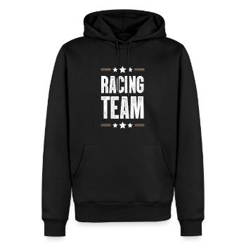 Racing Team - Männer Premium Bio Hoodie - Schwarz - Vorne - Nico (187cm)