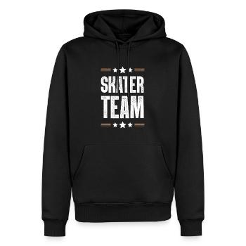 Équipe de patineurs - Sweat à capuche Premium bio Homme - noir - Devant - Nico (187cm)