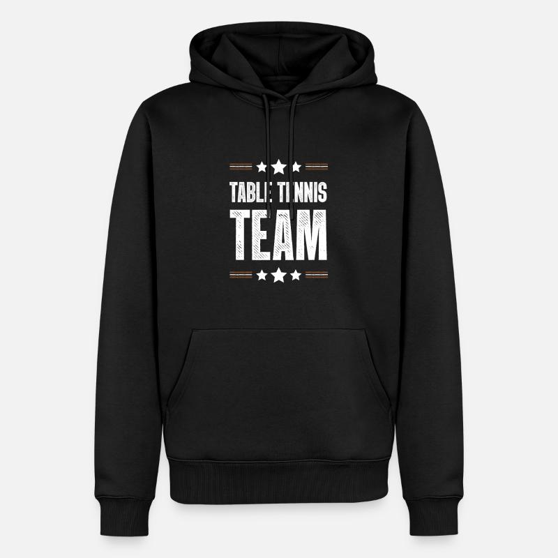 Equipe de tennis de table - Sweat à capuche Premium bio Homme - noir