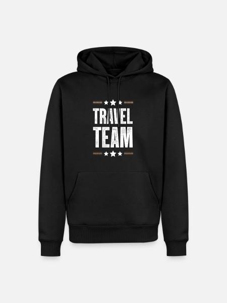 Travel Team - Men’s Premium Organic Hoodie - black