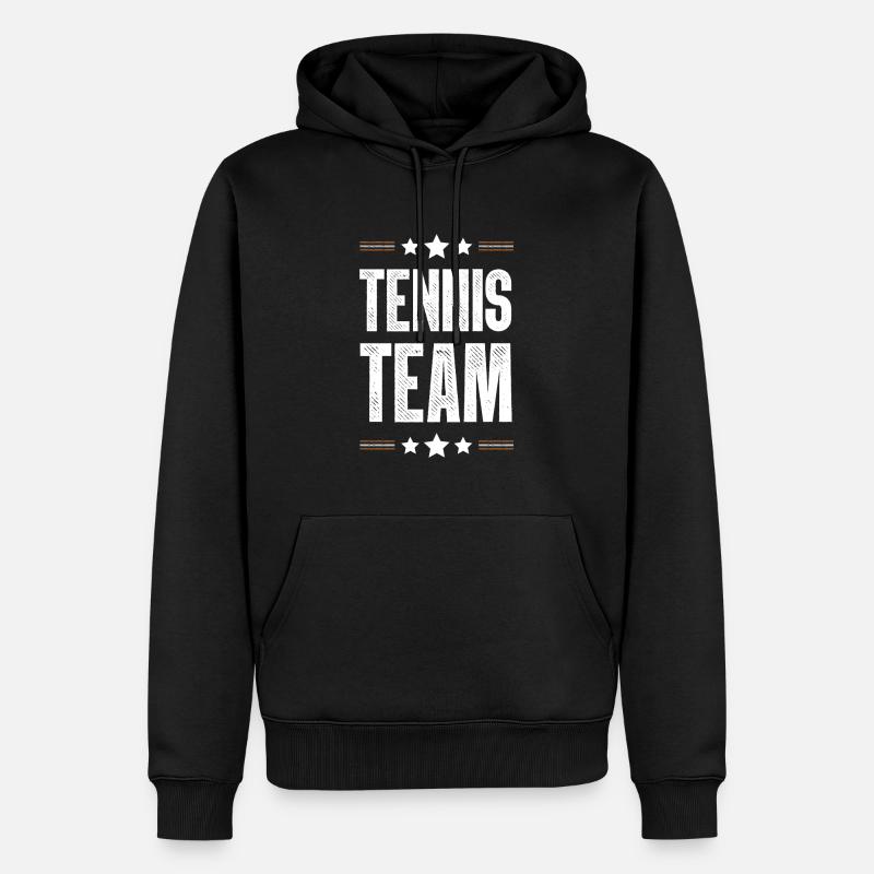 Équipe de tennis - Sweat à capuche Premium bio Homme - noir