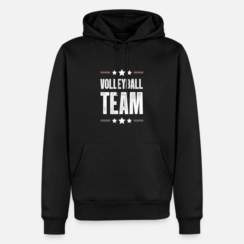 Équipe de volley-ball - Sweat à capuche Premium bio Homme - noir