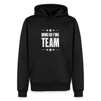 Équipe de planche à voile - Sweat à capuche Premium bio Homme - noir - Devant - Nico (187cm)