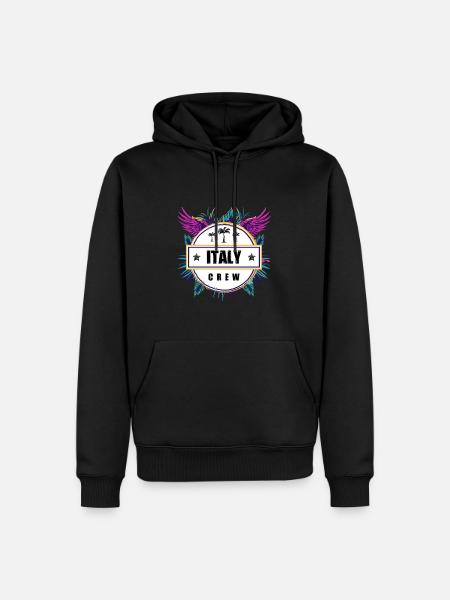Italy Crew Tropical - Men’s Premium Organic Hoodie - black