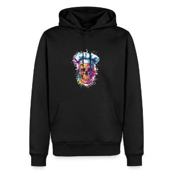 Koch Totenkopf - Männer Premium Bio Hoodie - Schwarz - Vorne - Nico (187cm)