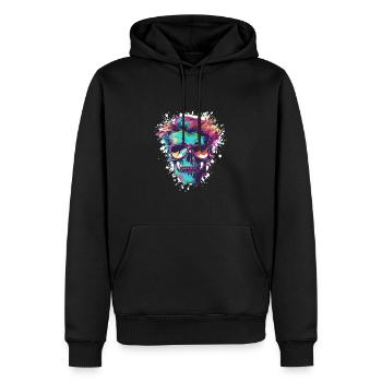 Punker Skelett Party - Männer Premium Bio Hoodie - Schwarz - Vorne - Nico (187cm)