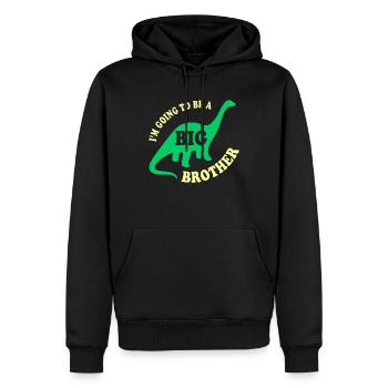 Big Brother To Be - Männer Premium Bio Hoodie - Schwarz - Vorne - Nico (187cm)