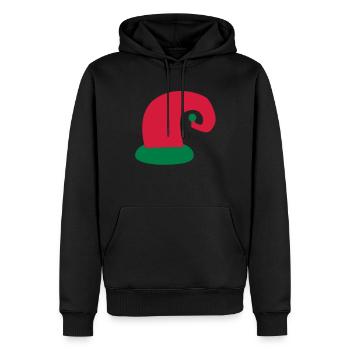 Weihnachtsweihnachts lockig kleine Elf Hut - Männer Premium Bio Hoodie - Schwarz - Vorne - Nico (187cm)
