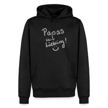 Papas kleiner Liebling ! :) - Männer Premium Bio Hoodie - Schwarz - Vorne - Nico (187cm)