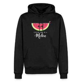 Youre one in a melon -Valentinstag Muttertag Liebe - Männer Premium Bio Hoodie - Schwarz - Vorne - Nico (187cm)