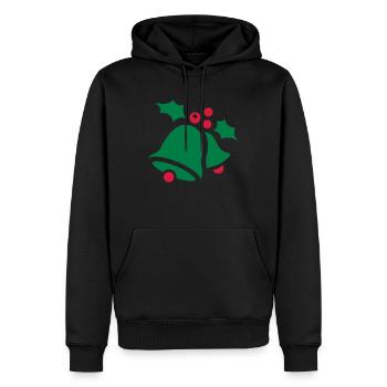 Weihnachten Glocken - Männer Premium Bio Hoodie - Schwarz - Vorne - Nico (187cm)