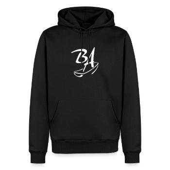 Bassin d'Arcachon - Sweat à capuche Premium bio Homme - noir - Devant - Nico (187cm)