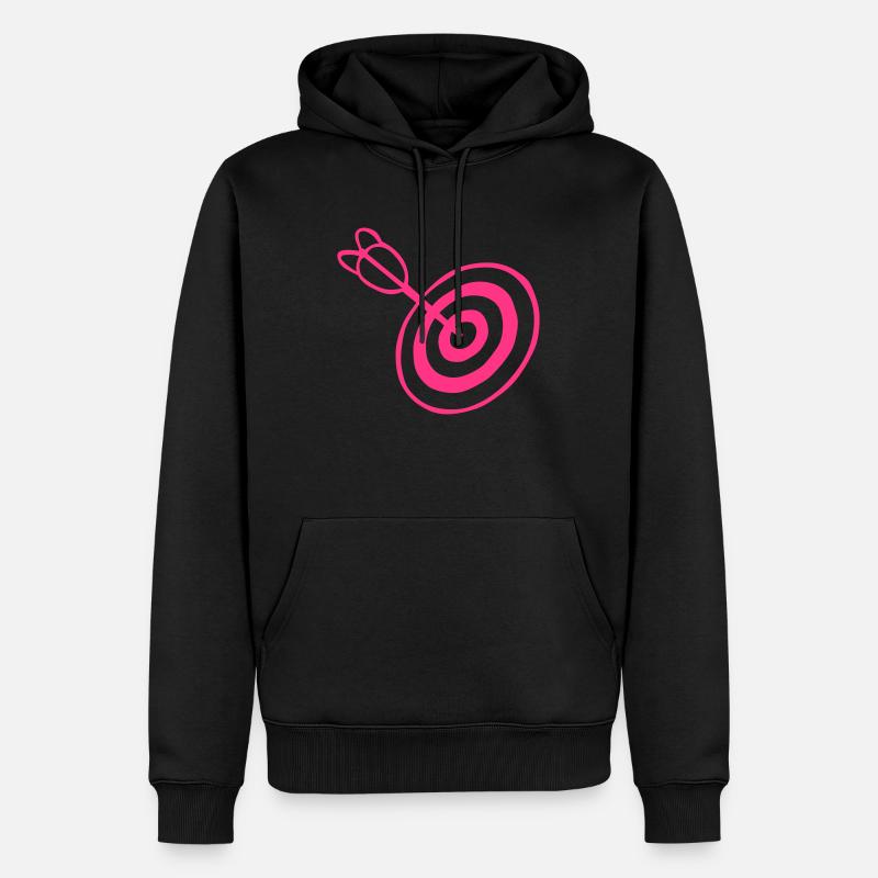 cible fleche flechette mille centre - Sweat à capuche Premium bio Homme - noir