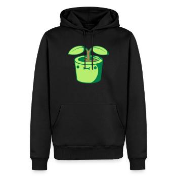 Suesser kleiner Blumentopf - Männer Premium Bio Hoodie - Schwarz - Vorne - Nico (187cm)
